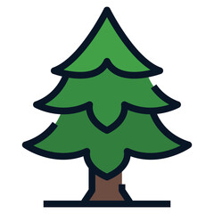 Pine Tree Filled Icon