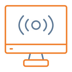 Live Broadcast Vector Icon Design