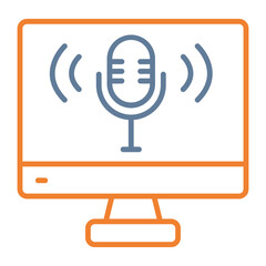 Podcast Vector Icon Design