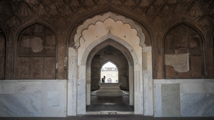 The architecture of Safdarjung Tomb in Delhi, India