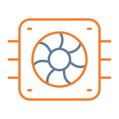 Cooling Fan Vector Icon Design