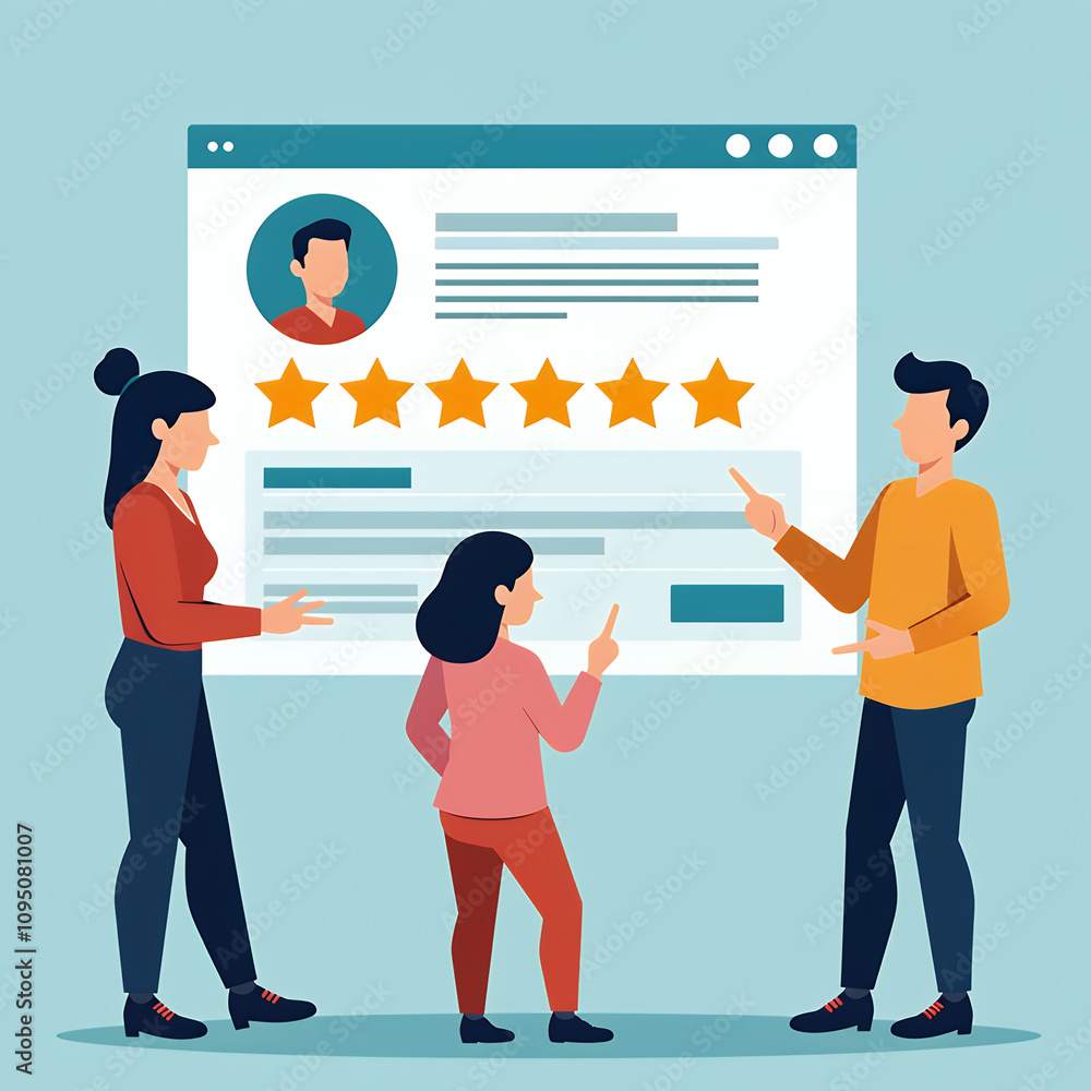 Aufkleber comprehensive online customer satisfaction survey service concept to enhance business reputation and