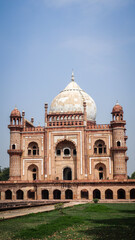 The architecture of Safdarjung Tomb in Delhi, India