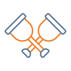 Crutch Vector Icon Design