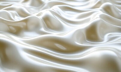 Obraz premium Cream Ripple Reflections, A shot of delicate ripples in the cream-like texture with subtle reflections