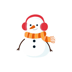 Christmas Snowman Illustration
