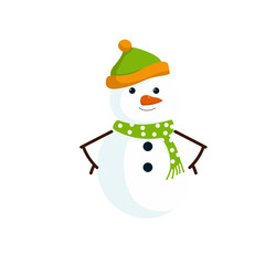 Christmas Snowman Illustration
