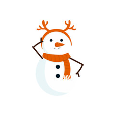 Christmas Snowman Illustration
