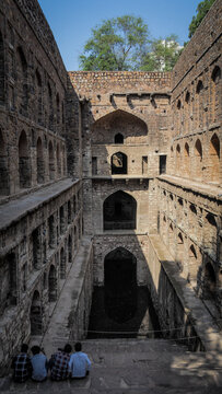 The architecture of Agrasen ki Baoli in Delhi, India