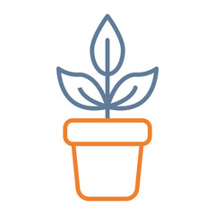 Plant Pot Vector Icon Design