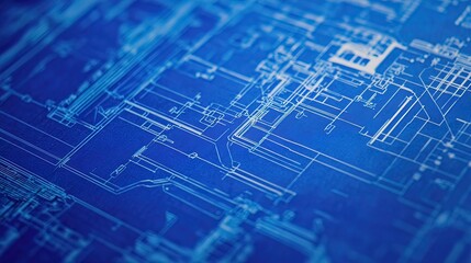 Obraz premium Abstract blue digital circuit board technology background.