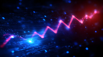 Abstract Background - Digital Technology Chart Illustration