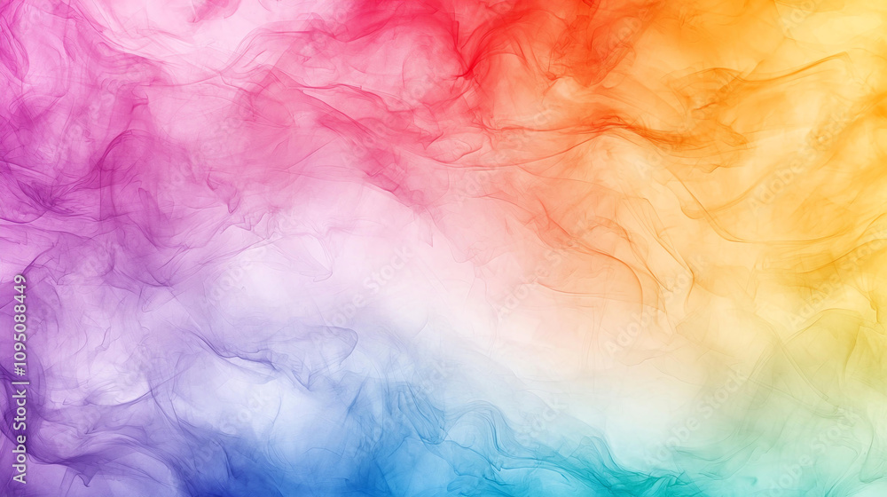 Poster abstract background multicolored gradient with soft rainbow transition, featuring vibrant hues of re
