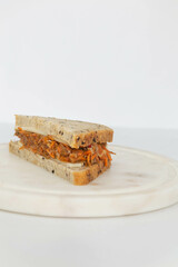 vegetable grilled sandwich sliced