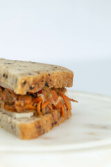 vegetable grilled sandwich sliced