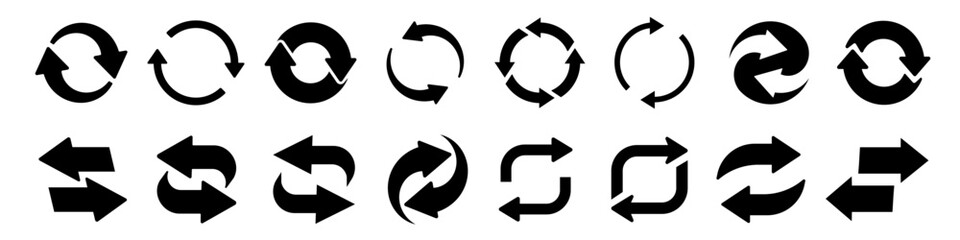 Refresh icon. Reload icon set.