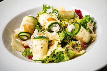 fresh salad on the plate