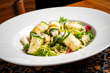 fresh salad on the plate