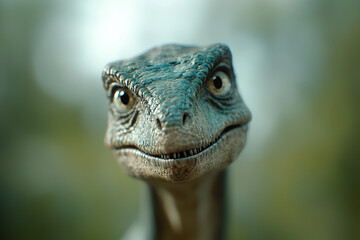 Obraz premium Tête d'un Vélociraptor vue de face