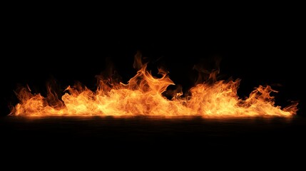 A vivid and dynamic flame captured against a dark background, showcasing the beauty and power of fire in motion.