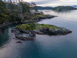Naklejka premium Scenic Coastal View of Vancouver Island, BC, Canada