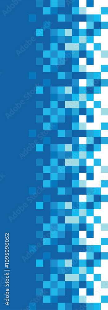 Poster pixel gradient. horizontal fade effect. blue noise texture