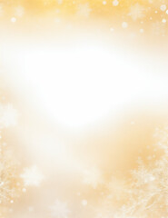 christmas background with snowflakes - abstract golden christmas background with christmas motif - Generative AI