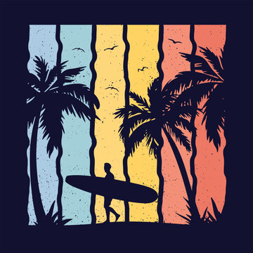 Vintage T shirts for men with Aloha Hawaii Graphic. Funny Summer Vacation Beach T shirt design 