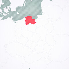 Map of Poland - Pomerania