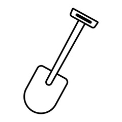 Shovel icon. Flat style pictogram isolated on white. Shovel concept premium quality vector shovel symbol illustration for your logo web mobile app UI design.