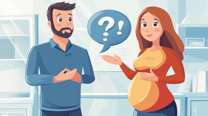 A man and a woman having a discussion, possibly an intimate moment