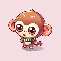 Obraz premium Cute Monkey Chibi