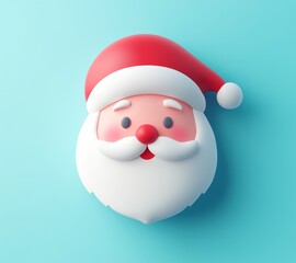 Festive santa face decoration holiday theme digital art whimsical environment close-up view cheerful concept for seo impact