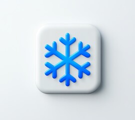 Obraz premium Winter weather icon digital design graphic art minimalist environment close-up view snowflake concept for modern aesthetics