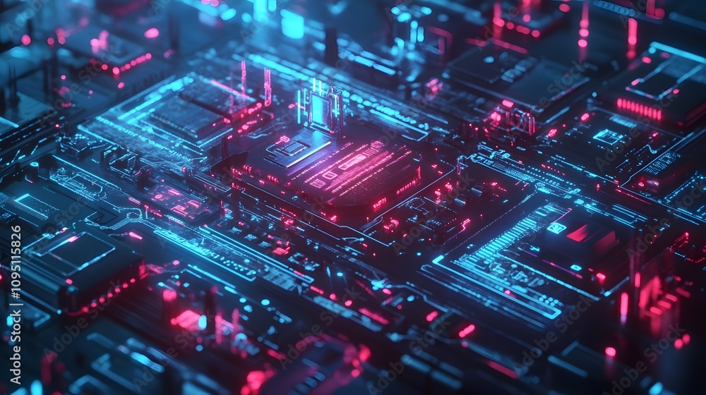 Poster A professional presenting IoT-powered productivity tools using 3D glowing task prioritization models and 2D actionable plans. 4k resolution, Cinematic Scene