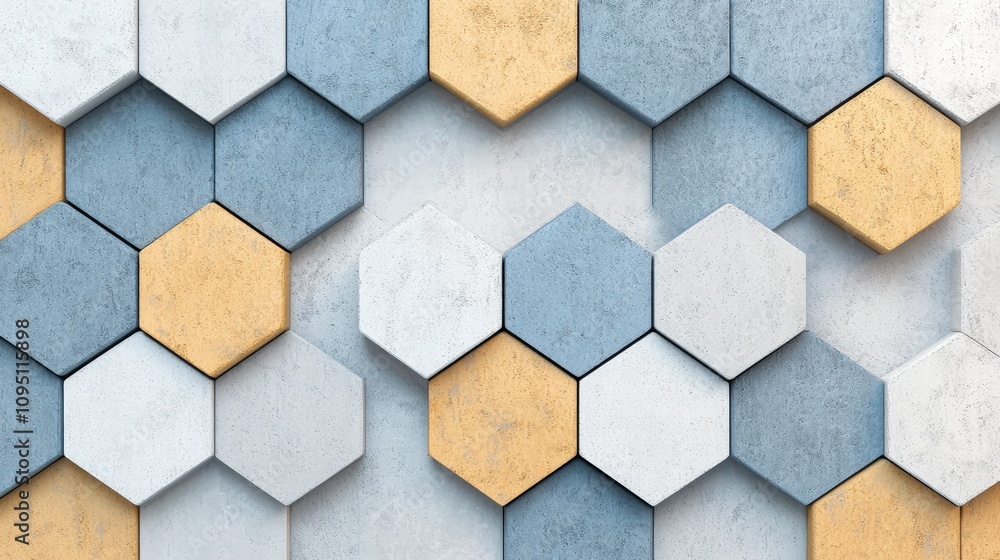 Poster abstract hexagon geometric pattern background modern architecture design texture