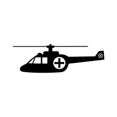 helicopter Medicine and Health flat vector icon. Medicine Web Icon, health care medical sign icon vector