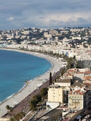 Fototapeta premium the city view and the sea of Nice, France