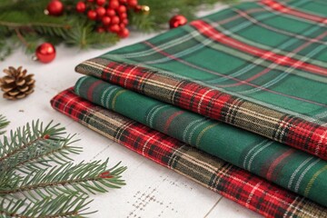 green and red plaid