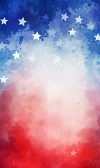 Fototapeta premium 4th of July background with red white and blue gradients and stars. Fourth of July, Memorial Day, Veterans Day, and President's Day. Patriotic colors and antique grunge.