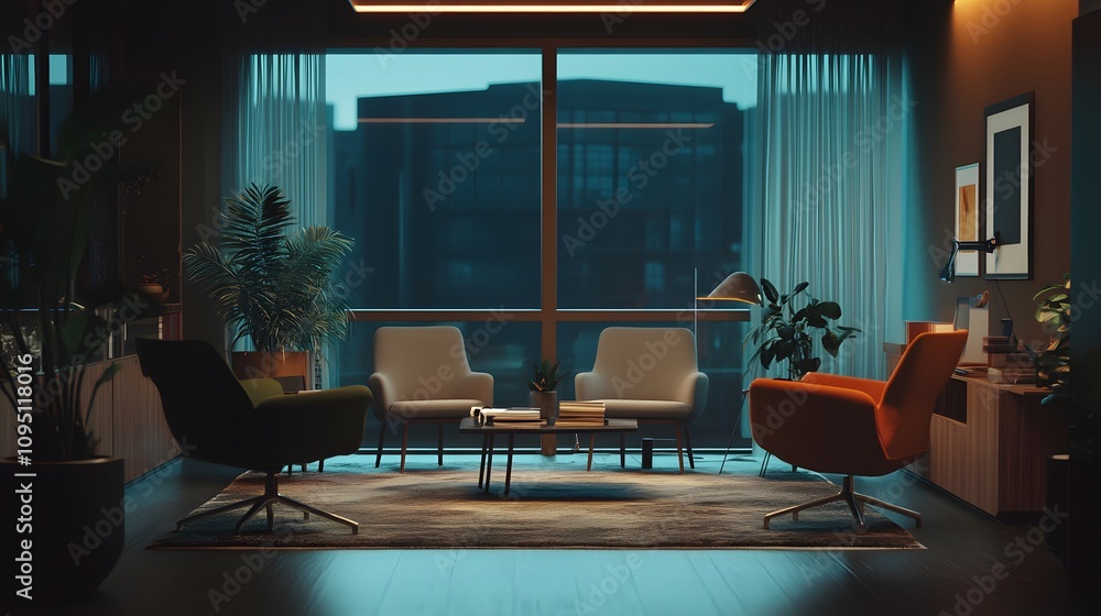 Poster a modern office where ar tools are used to improve hybrid team workflow. 4k resolution, cinematic sc