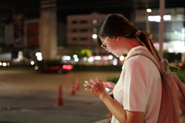 Asian Woman with Smart Phone