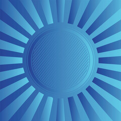 Abstract Blue sun rays sunburst backdrop background. Modern seamless retro vintage burst sunrise template wallpaper design.