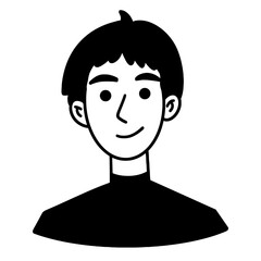 Man avatar icon, vector illustration