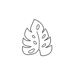monstera leaf outline