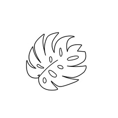 monstera leaf outline