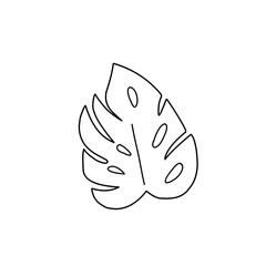 monstera leaf outline