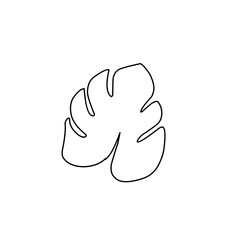 monstera leaf outline