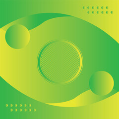 Green abstract background, circle Shape Geometric vector, graphic, technology digital template, cover design, backdrop, banner, web background, book cover, advertisement, green gradient background.