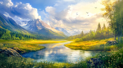 Obraz premium Captivating Serene Landscapes